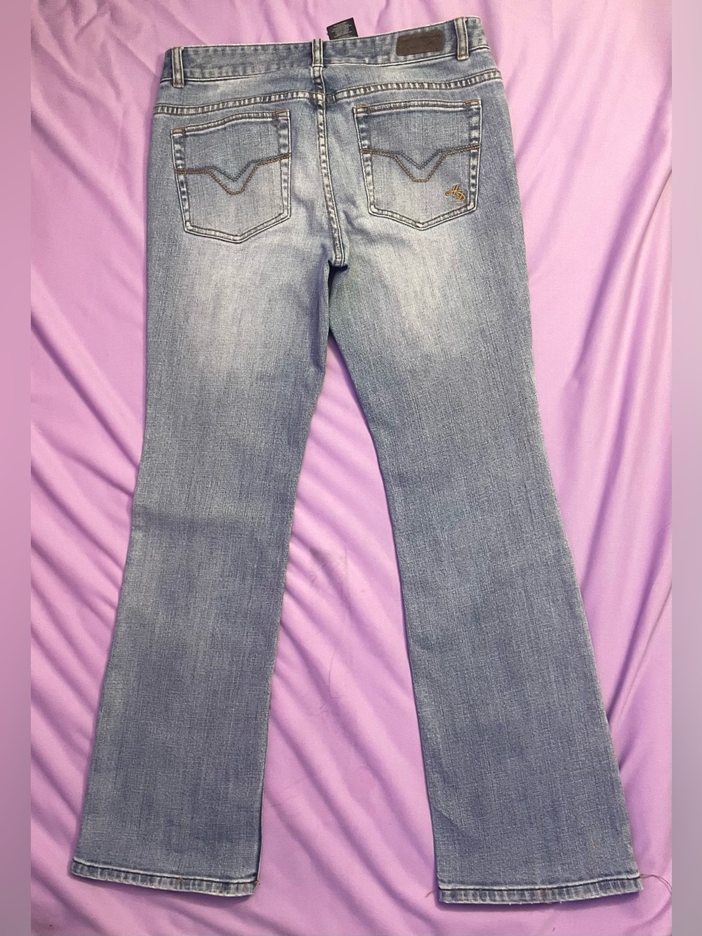 Vintage Y2K Harley Davidson Bootcut Flare Jeans Light Wash 8/31.5”